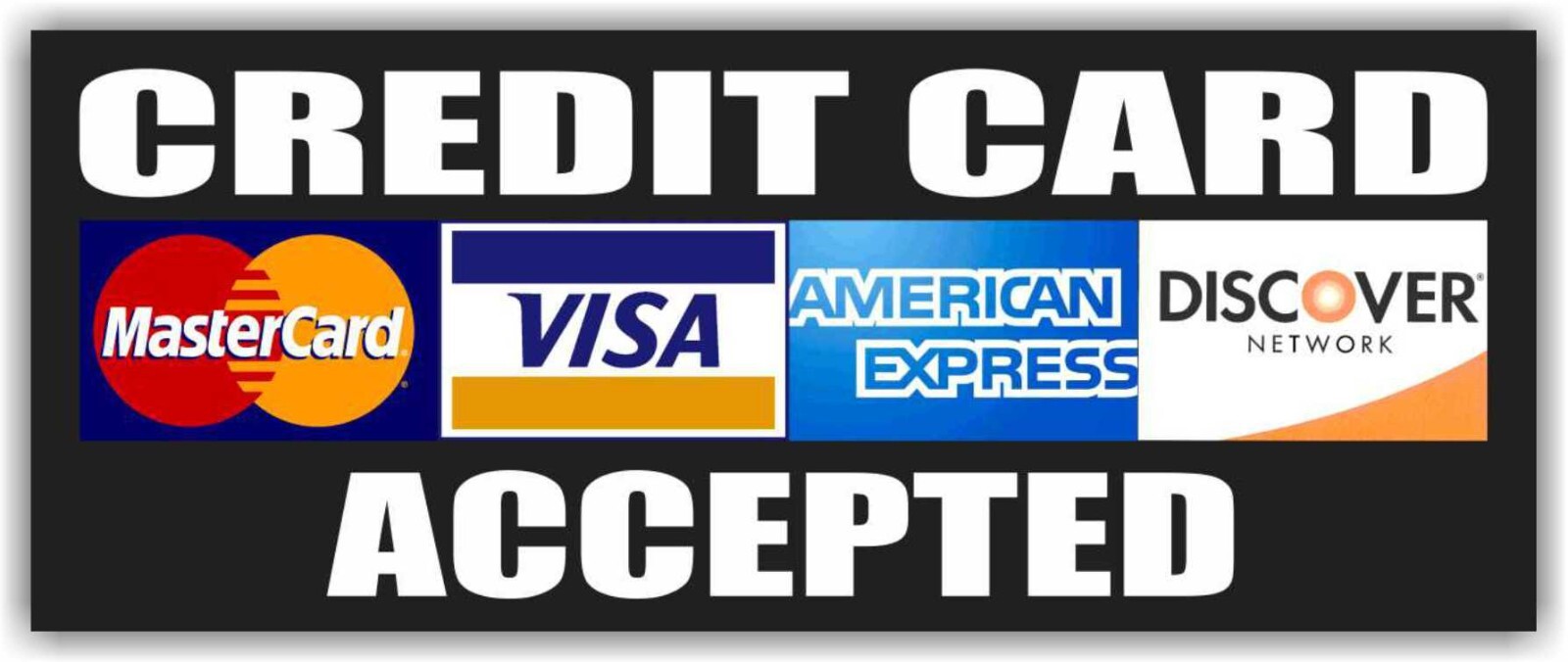 Credit Card Accepted Advertising Banner Vinyl Mesh Sign pay bank cash pawn shop