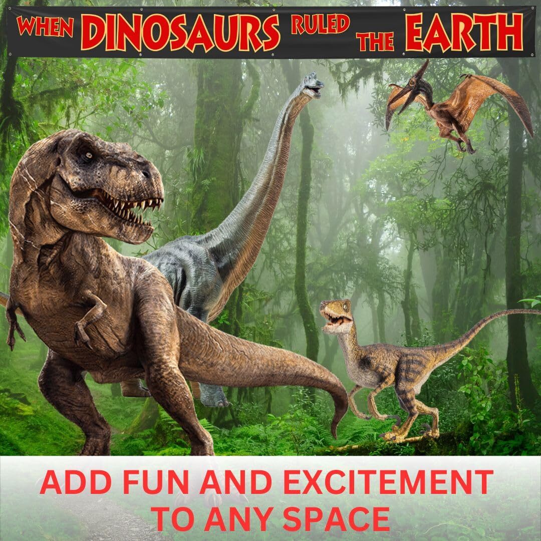 When Dinosaurs Ruled the Earth Banner (2″x20″)