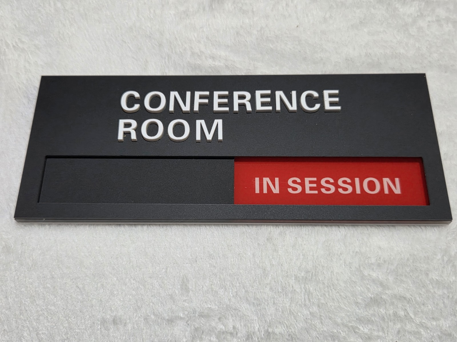 Conference Room – In Session/Vacant Privacy Sign, 7.75” x 3.25” Magnetic Slide