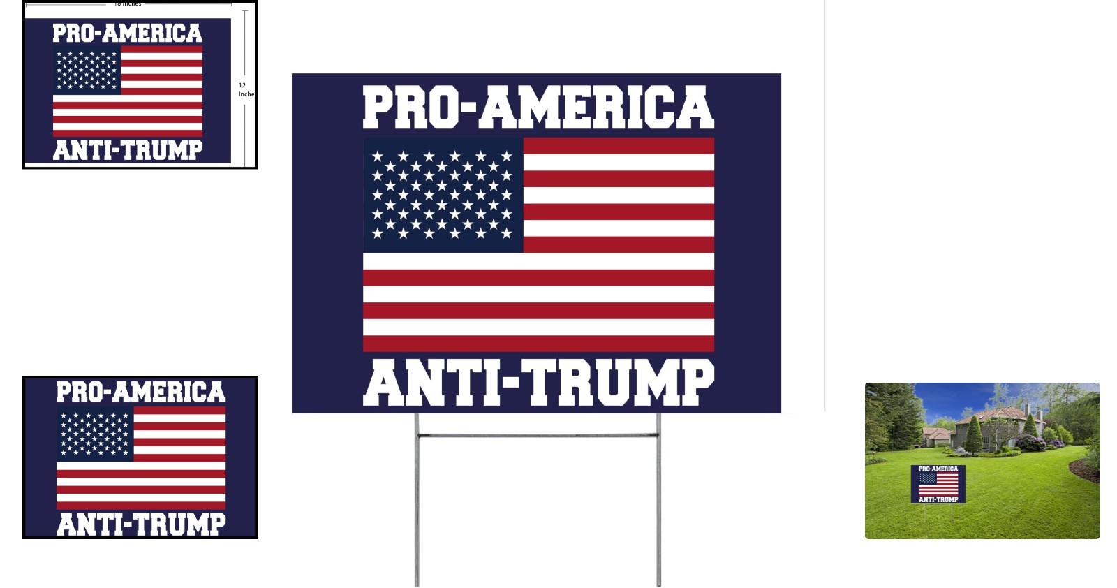 Eye-Catching Anti-Trump Yard Sign 12″x18″ – Pro-Biden Political Display