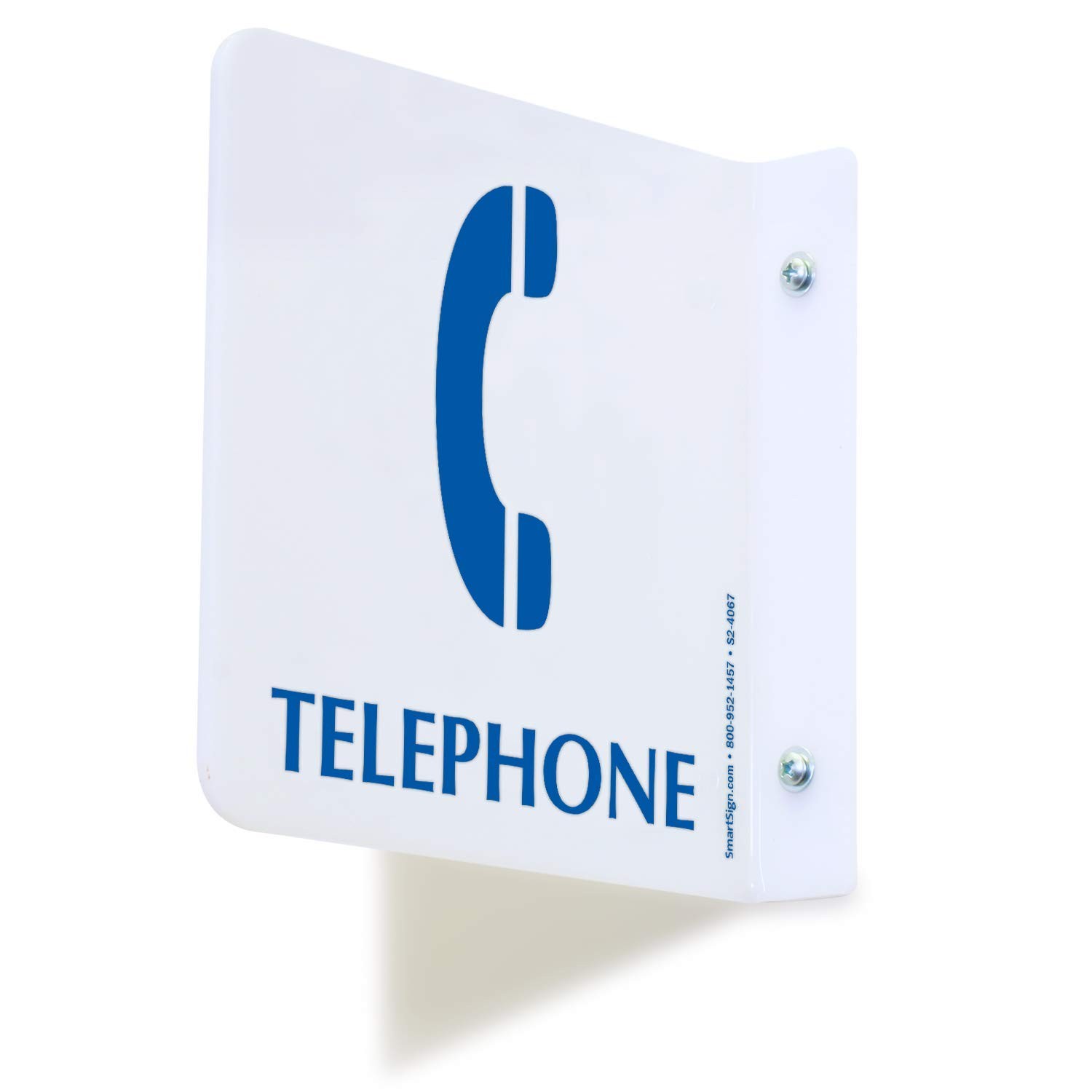 Telephone Projecting Corridor Sign PreDrilled 6×6 Inch Acrylic