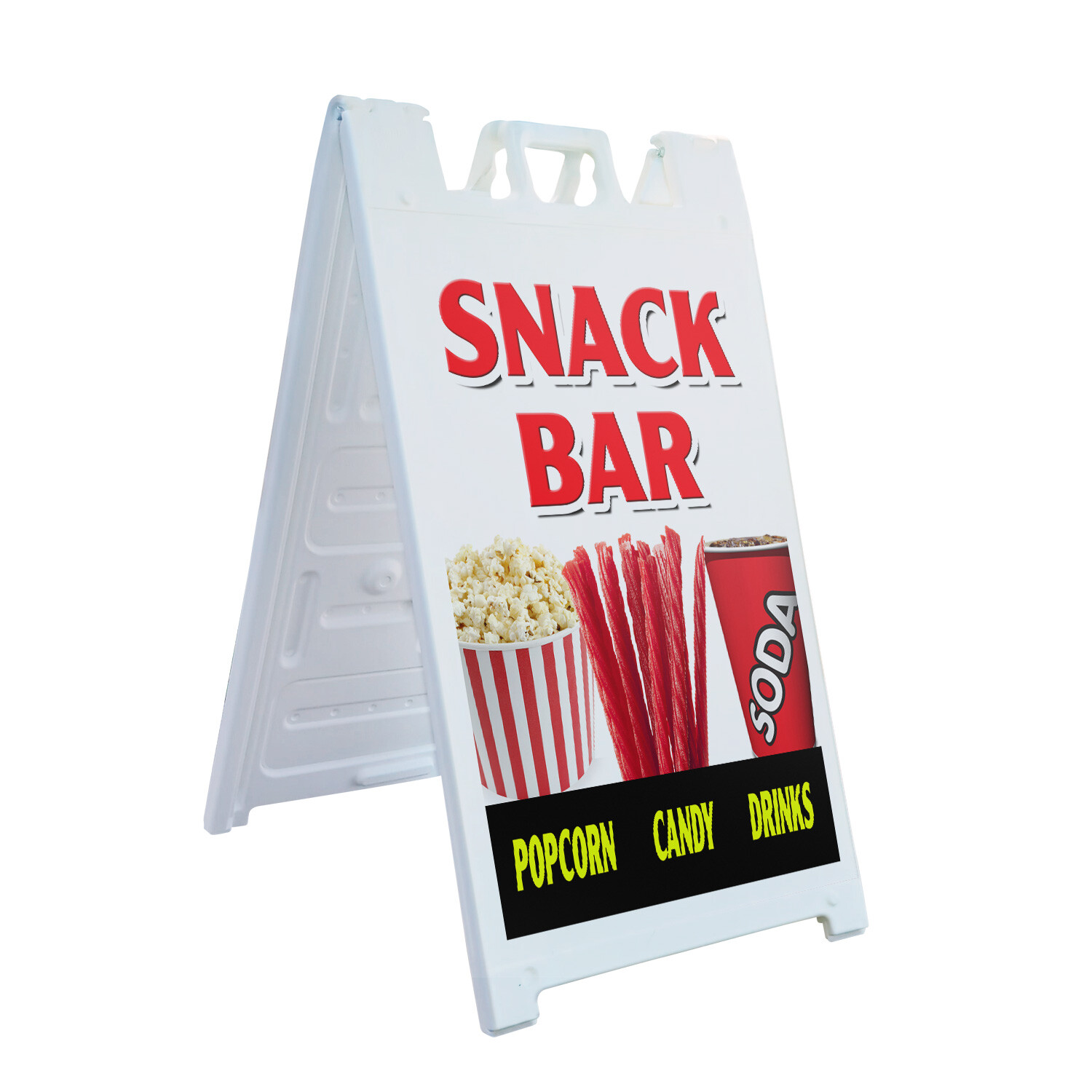 A-frame Sidewalk Snack Bar 24″ x 36″ Double Sided A-Frame Sidewalk Sign