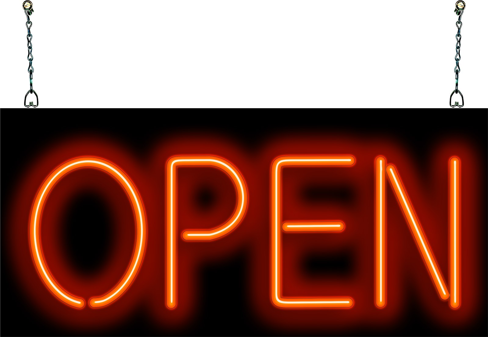 Bright Red REAL Neon Open Sign – Compact Size 24″ x 11″ – Attract More Customers