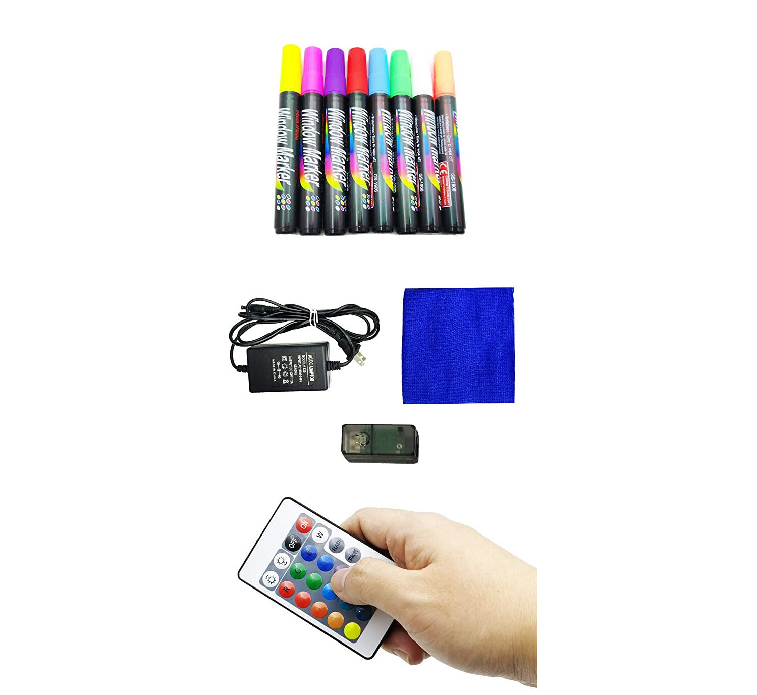 Two Sided LED Writing Board 15″ x 22″ Illuminated Erasable Neon Menu Board Sign