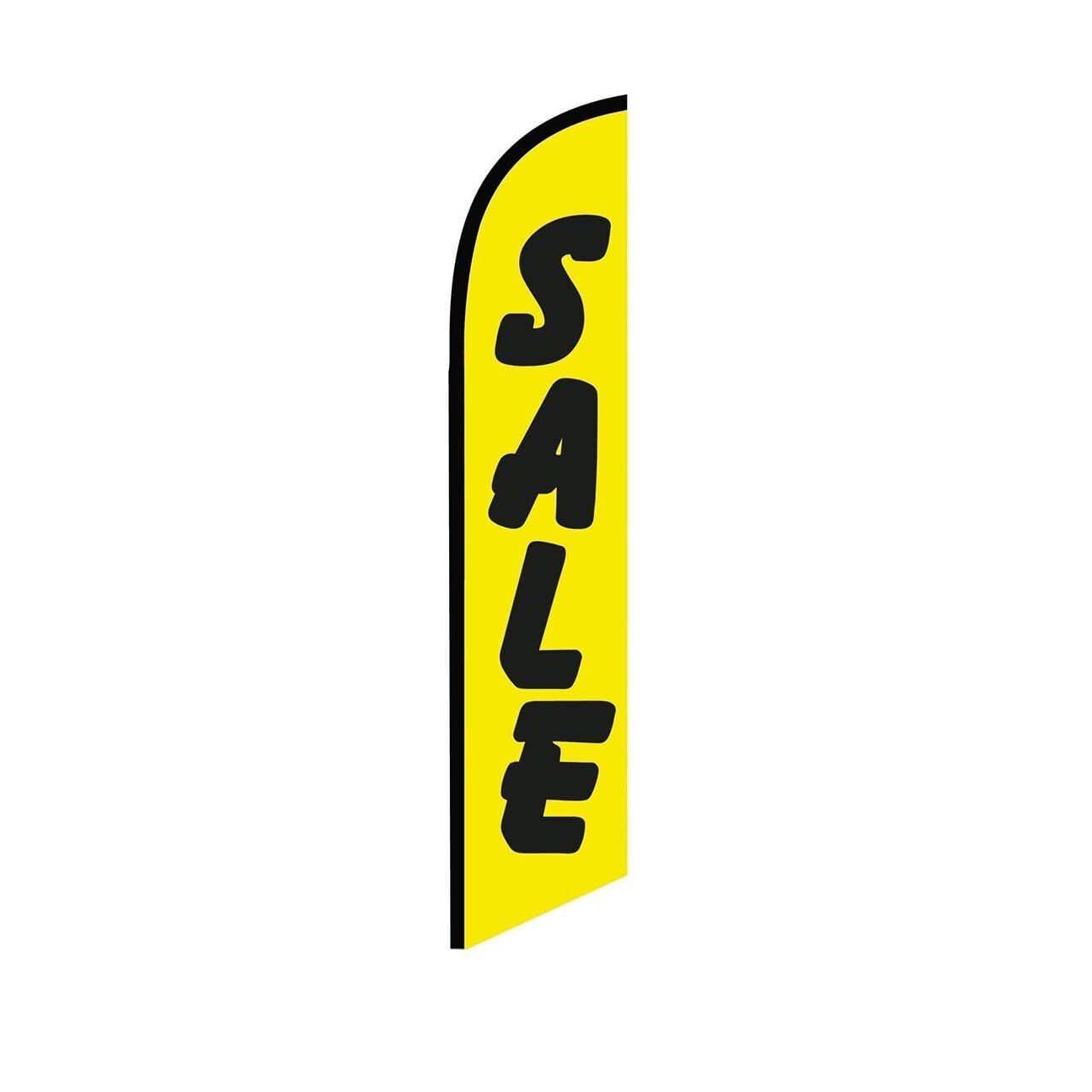Sale YellowBlack Swooper Flutter Feather Flag | 3ft W x 11.5ft Tall