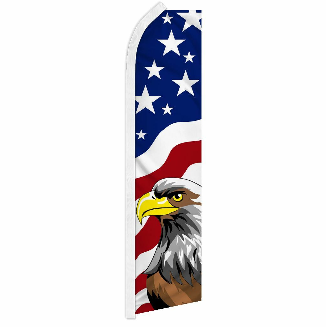 “USA EAGLE” advertising super flag swooper banner business sign America bird