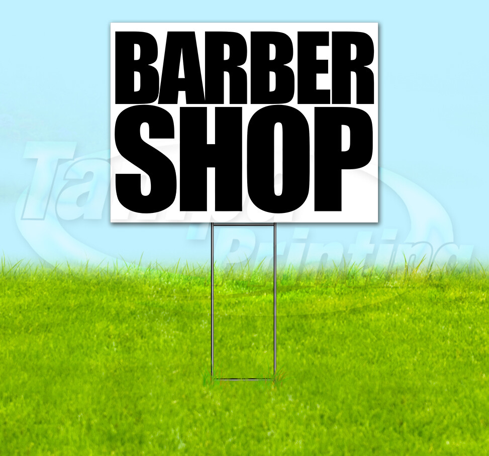 BARBER SHOP Yard Sign Corrugated Plastic Bandit Lawn Decoration USA