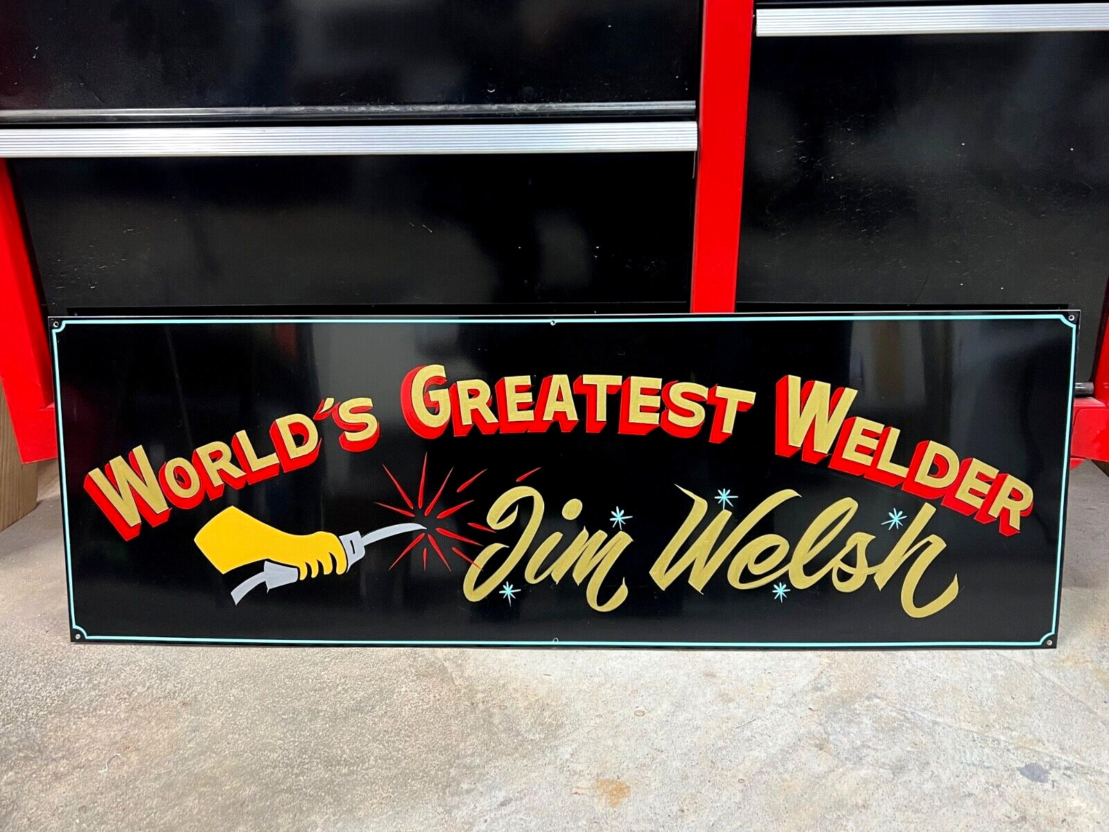 Custom Order your name on a 36″ WELDING SHOP GARAGE WELDER METALWORKING SIGN