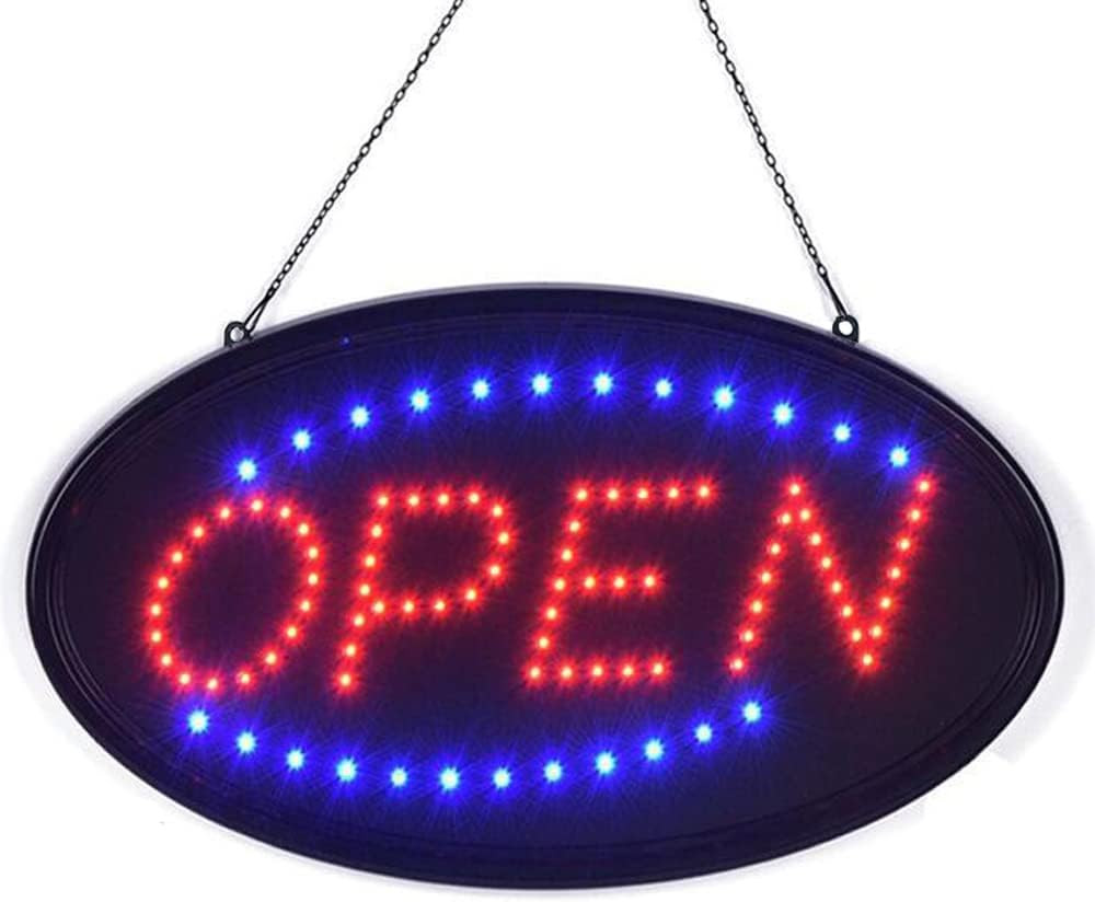 KEBE LED Open Sign, 19″X10″ Bright High Visibility Advertisement Board Electric