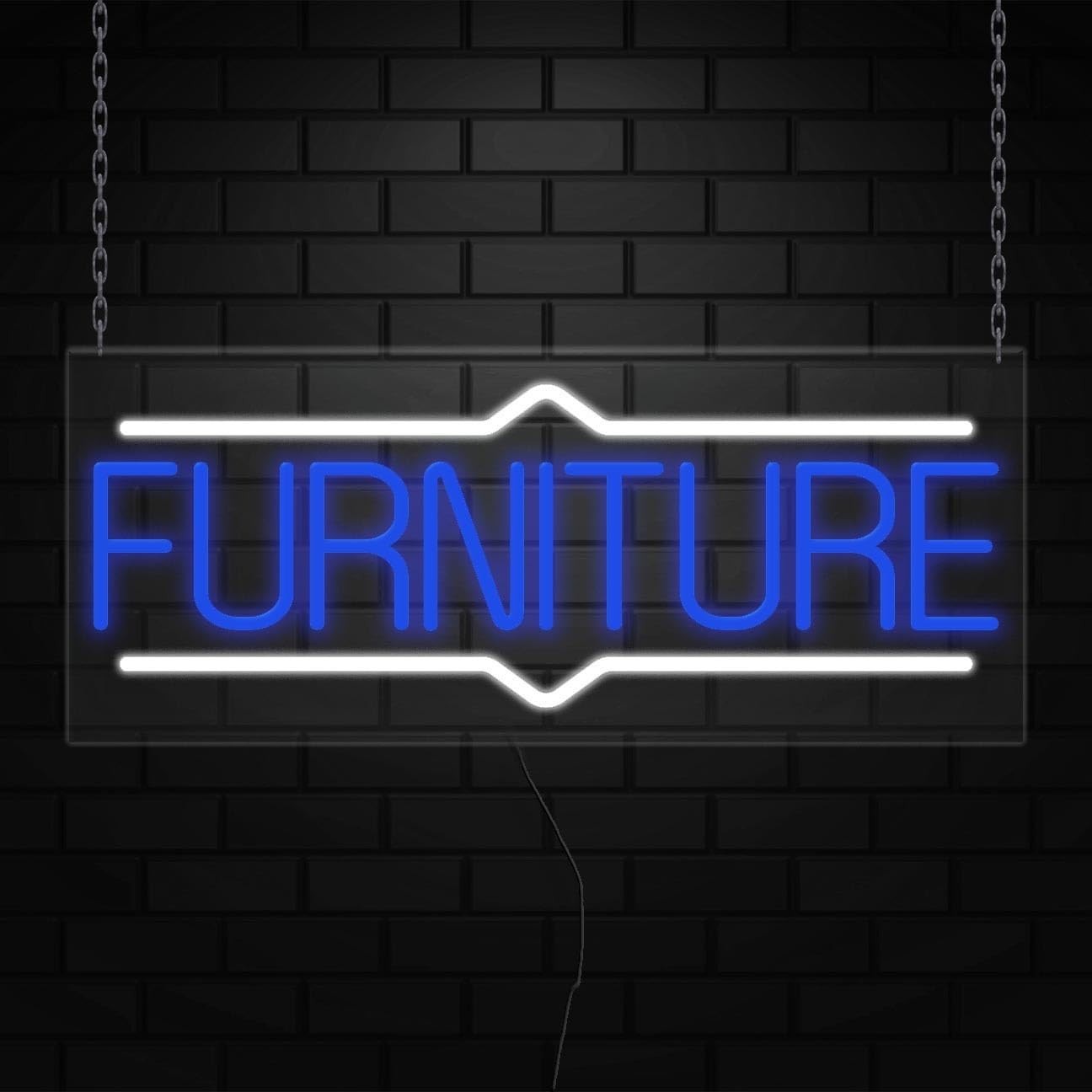 Furniture Neon Sign for Retail Displays | LED Flex Neon | 30″W x 12″H x 1″D