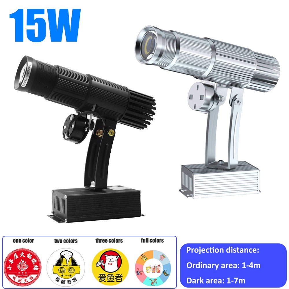 15W-50W Custom Battery Rechargeable Gobo Projector Indoor Store Logo Signs Lamp