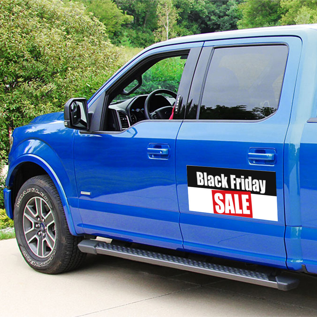 Car Magnet Set of 2 Black Friday Sale Business A Car Advertising Industrial Sign