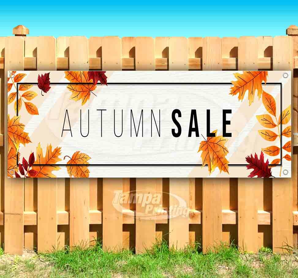 AUTUMN SALE Advertising Vinyl Banner Flag Sign Many Sizes FALL FESTIVAL SALE