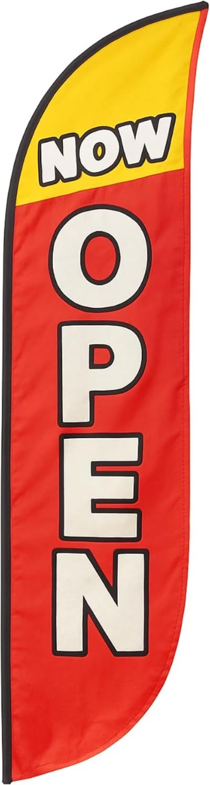 Open Feather Flag 12 FT – Durable Polyester Banner for Events & Promotions