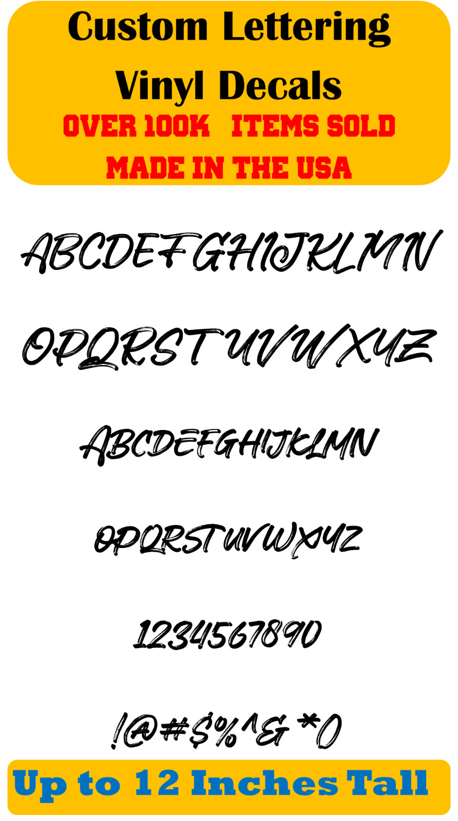 Custom Personalized Decal Vinyl Lettering Text Business Sign Graffiti Font vI