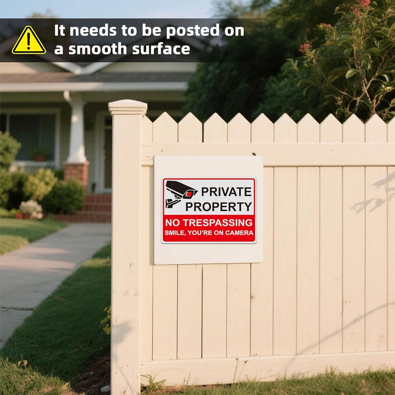 2-Pack Property Warning Sign: Not Responsible for Accidents or Injuries, 10″ x 7