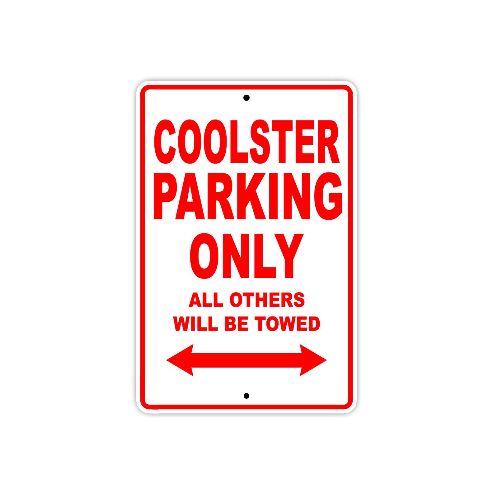 Coolster Parking Only Towed Motorcycle Bike Novelty Notice Aluminum Metal Sign