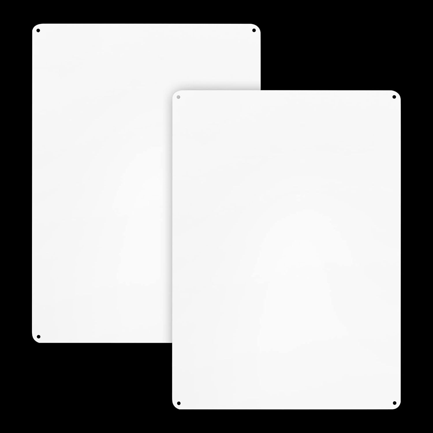 14×10 White Aluminum Sign Blanks 2-Pack 0.04″ Thick Aluminum Sign Boards