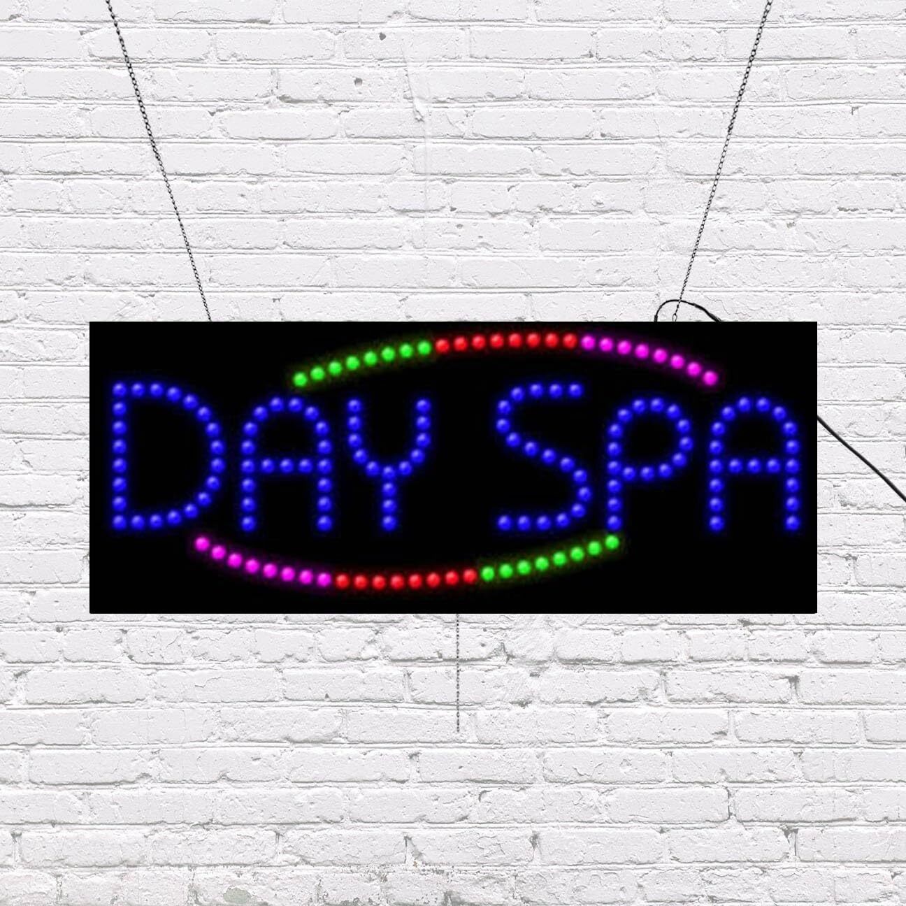 LED Day SPA Sign | Light Up Sign | 11″H x 27″W x 2″D