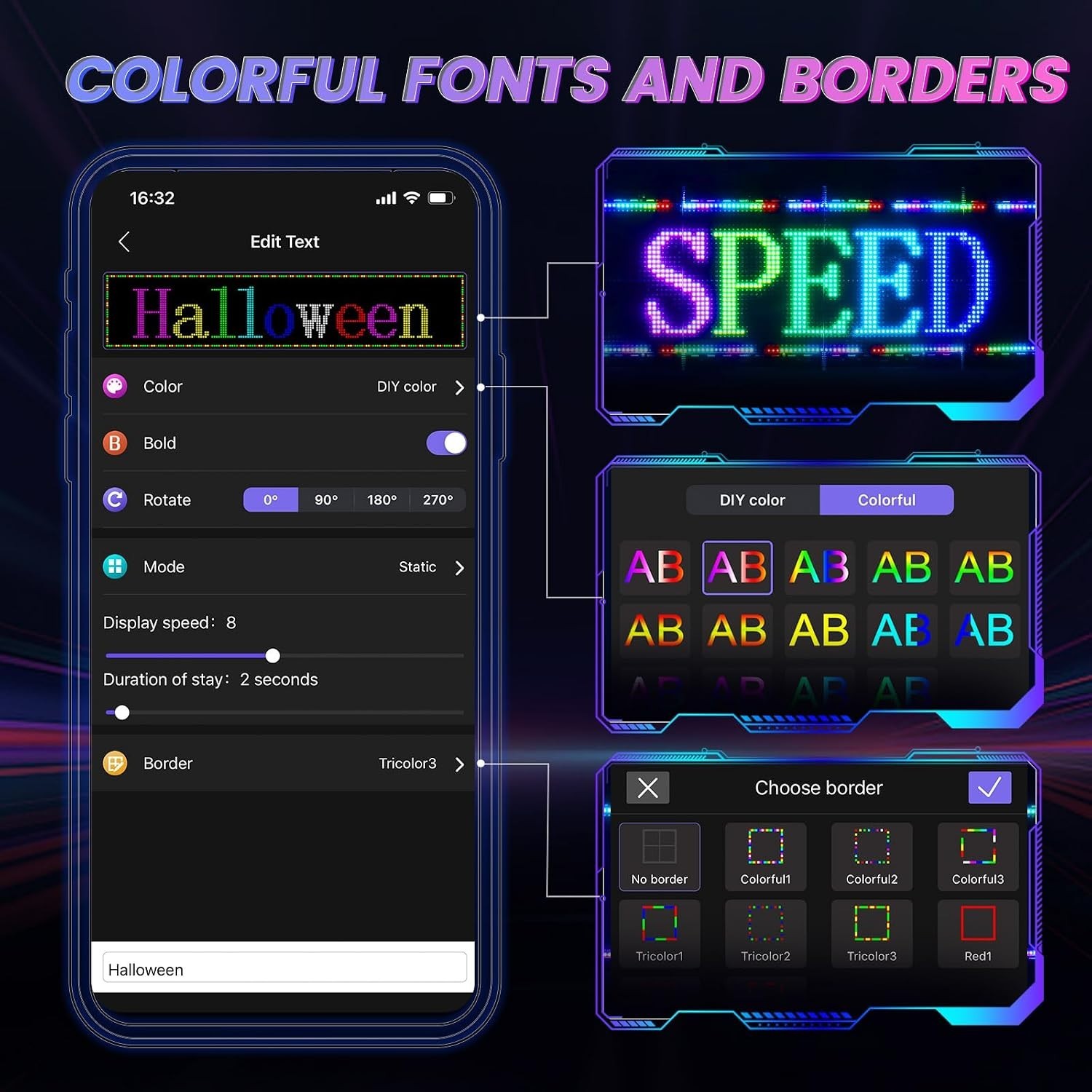 Programmable Scrolling LED Sign 31”x8” Custom Text Display