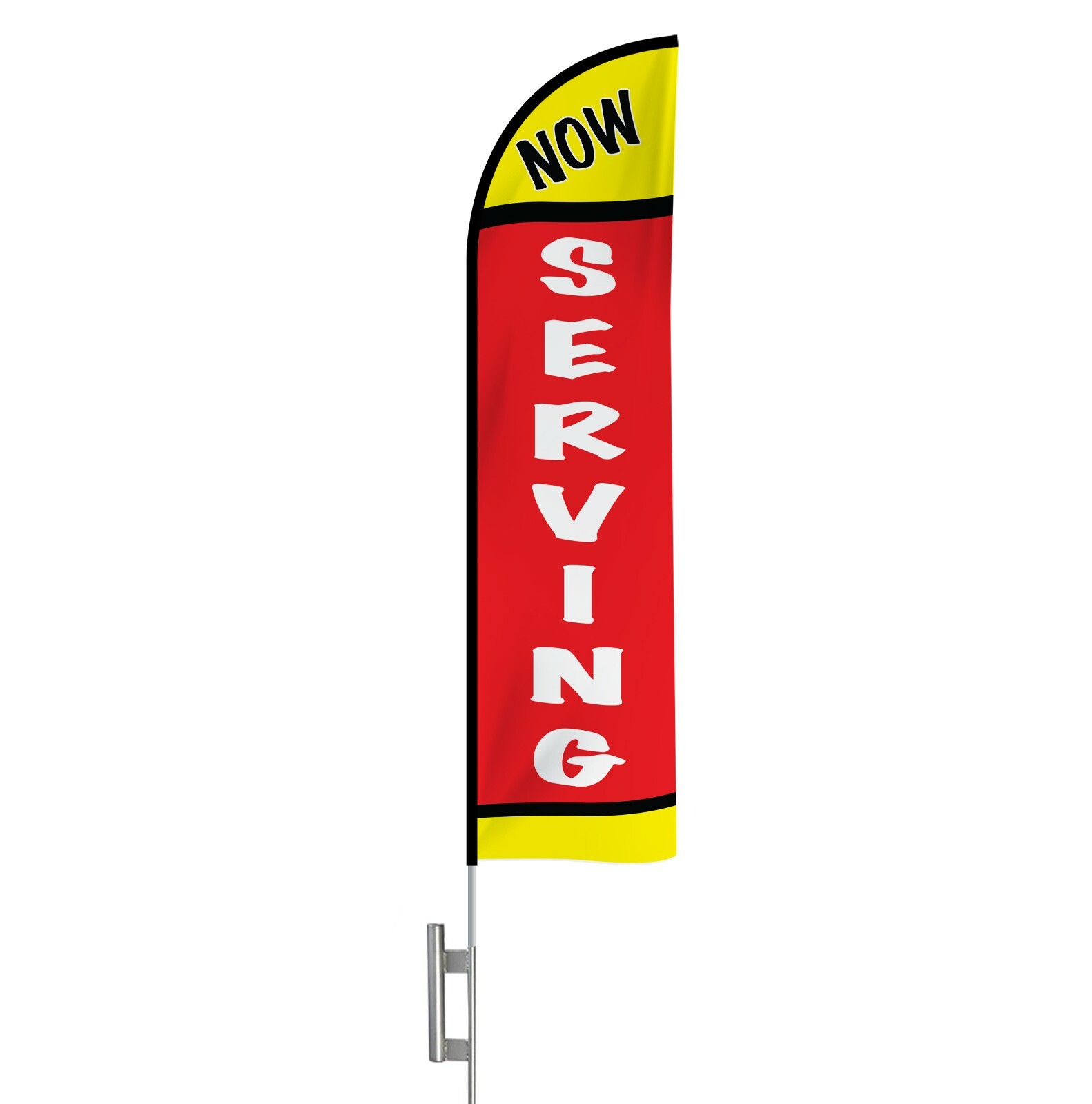 12′ Feather Flutter Flag Kit with Ground Spike Restaurant, Car Repair, Food Coop