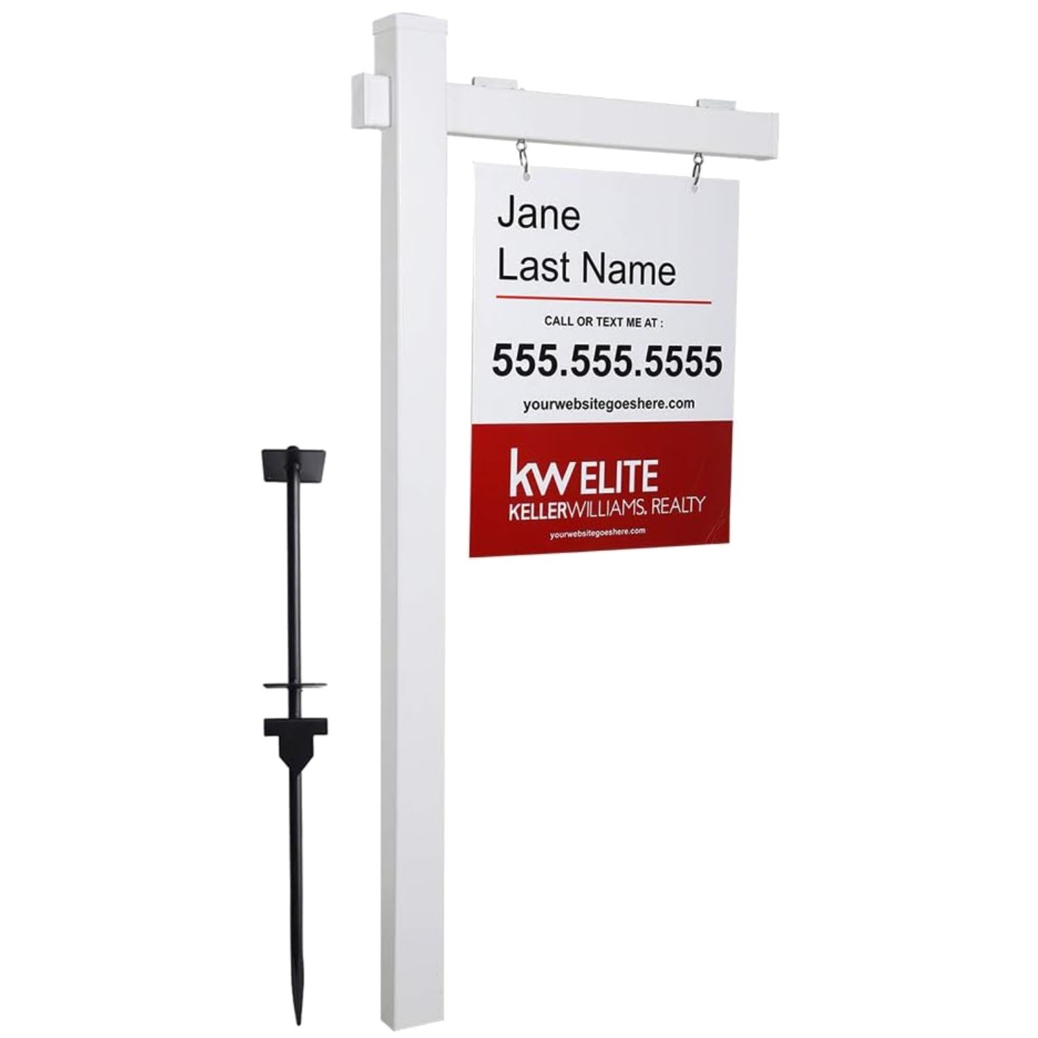 Vinyl PVC Realtor Sign Post 6ft – Open House Yard