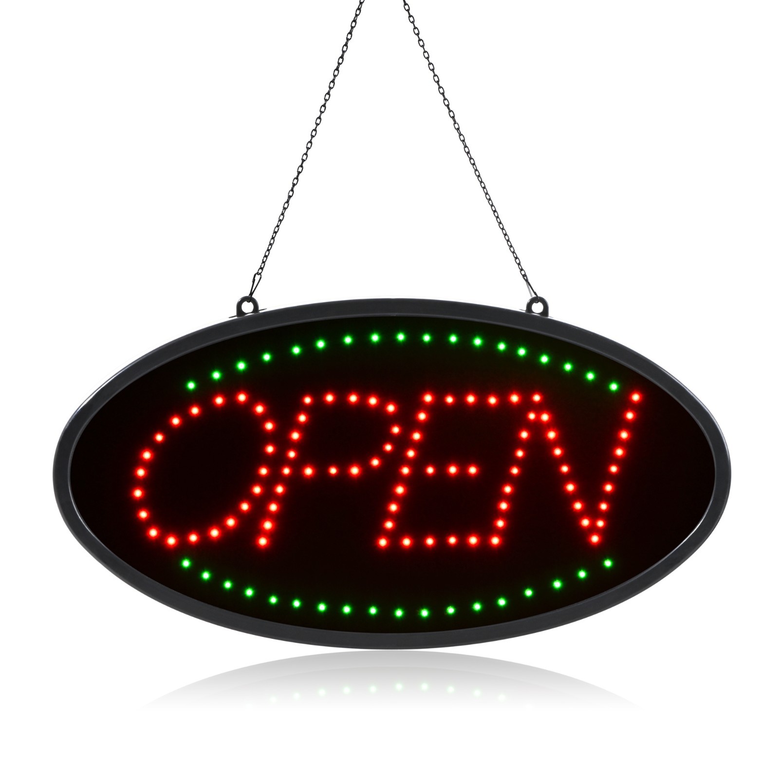 PACK OF 2 Green Ultra Bright LED Neon Light ANIMATED OPEN Sign S33 / 2 PCS