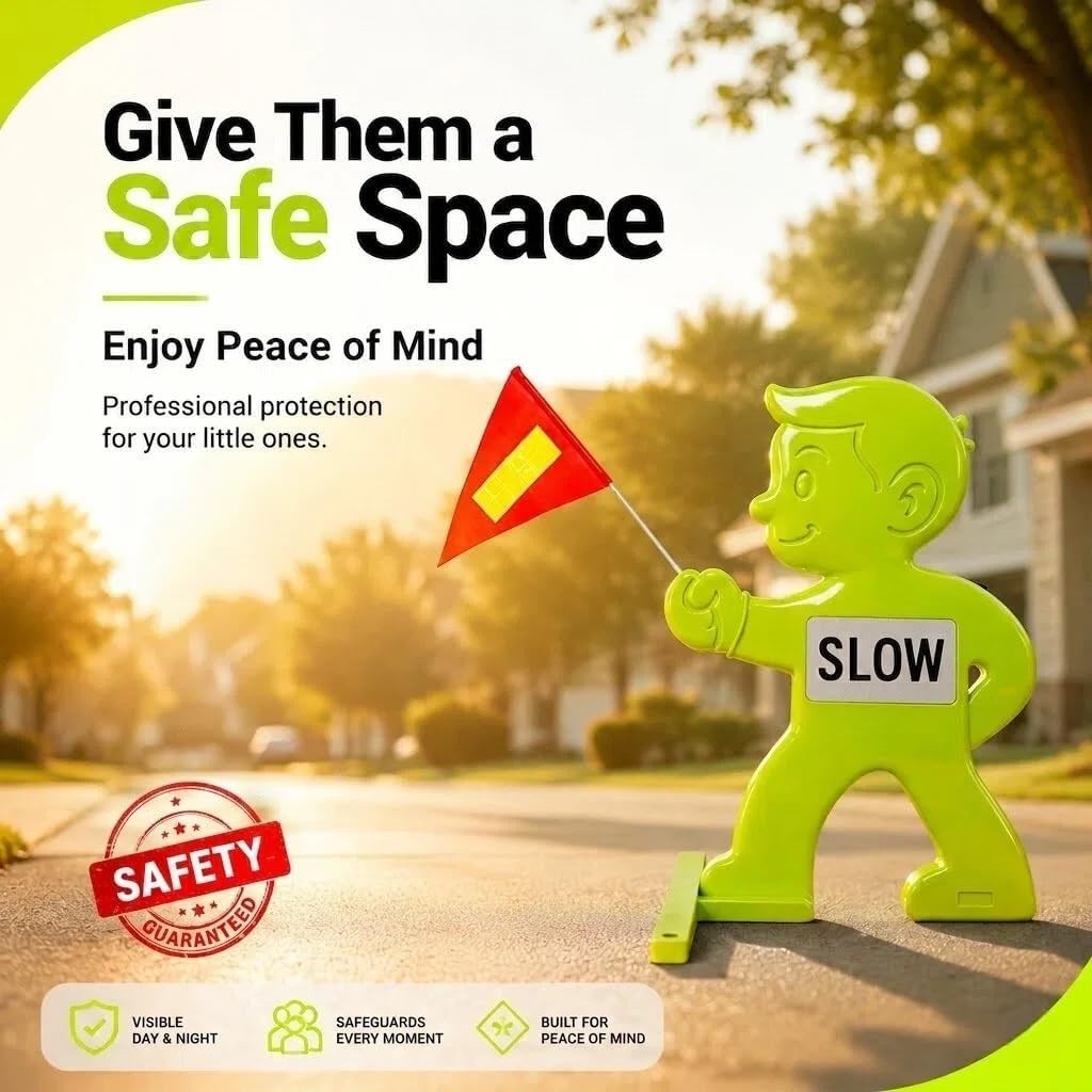 “Kids at Play Safety Sign 31″ Reflective Caution Sign for Streets & Driveways”