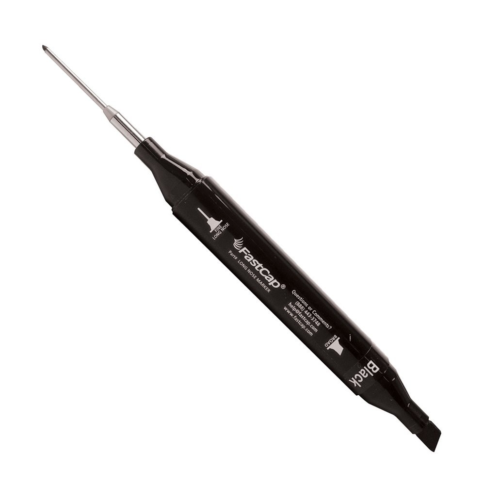 Black Long Nosed Marker for Precision Marking, Fine Tip, Durable, Quick-Dry Ink