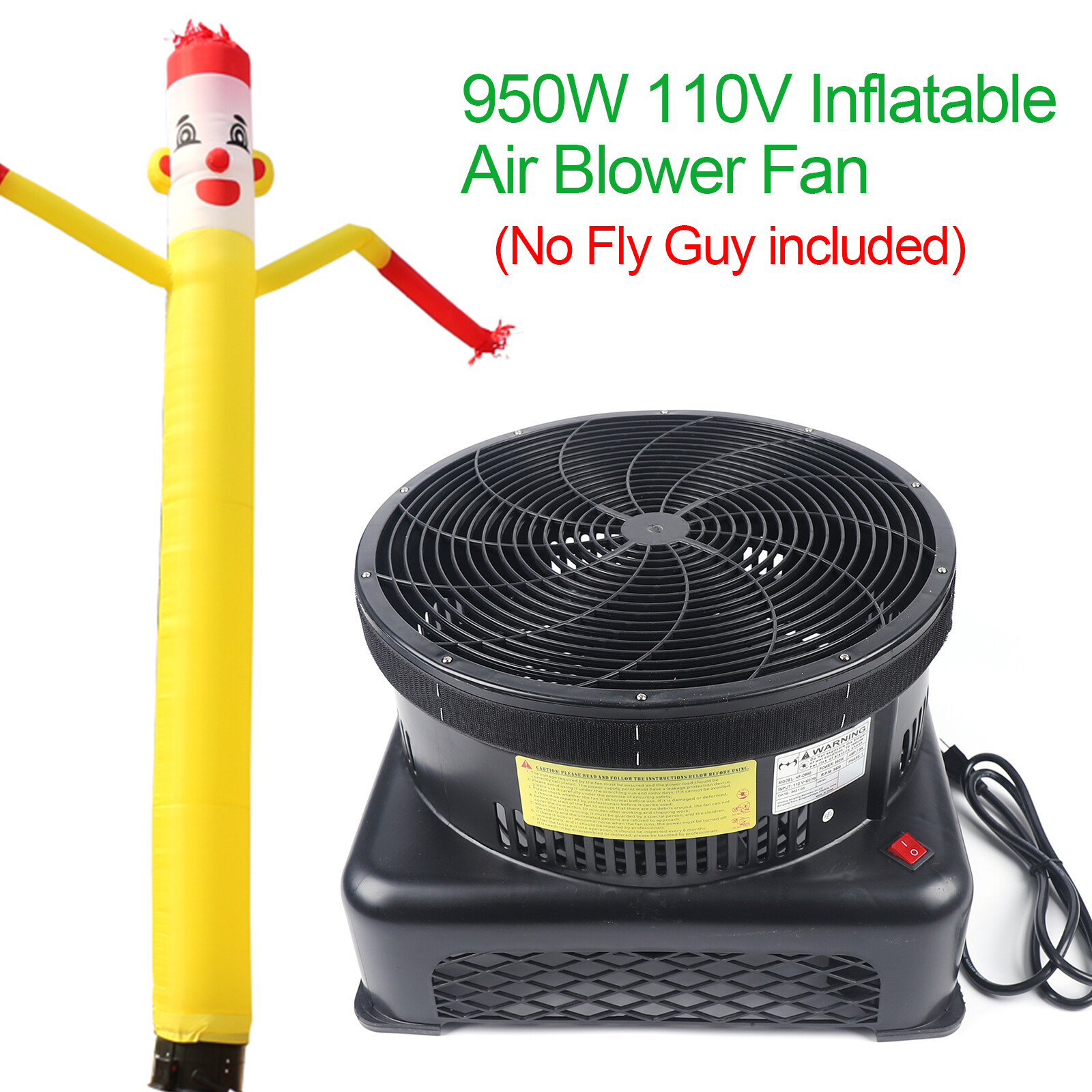 18Inch Air Blower for Inflatable Tube Man Tall Sky Dancers 950W Blower Fan