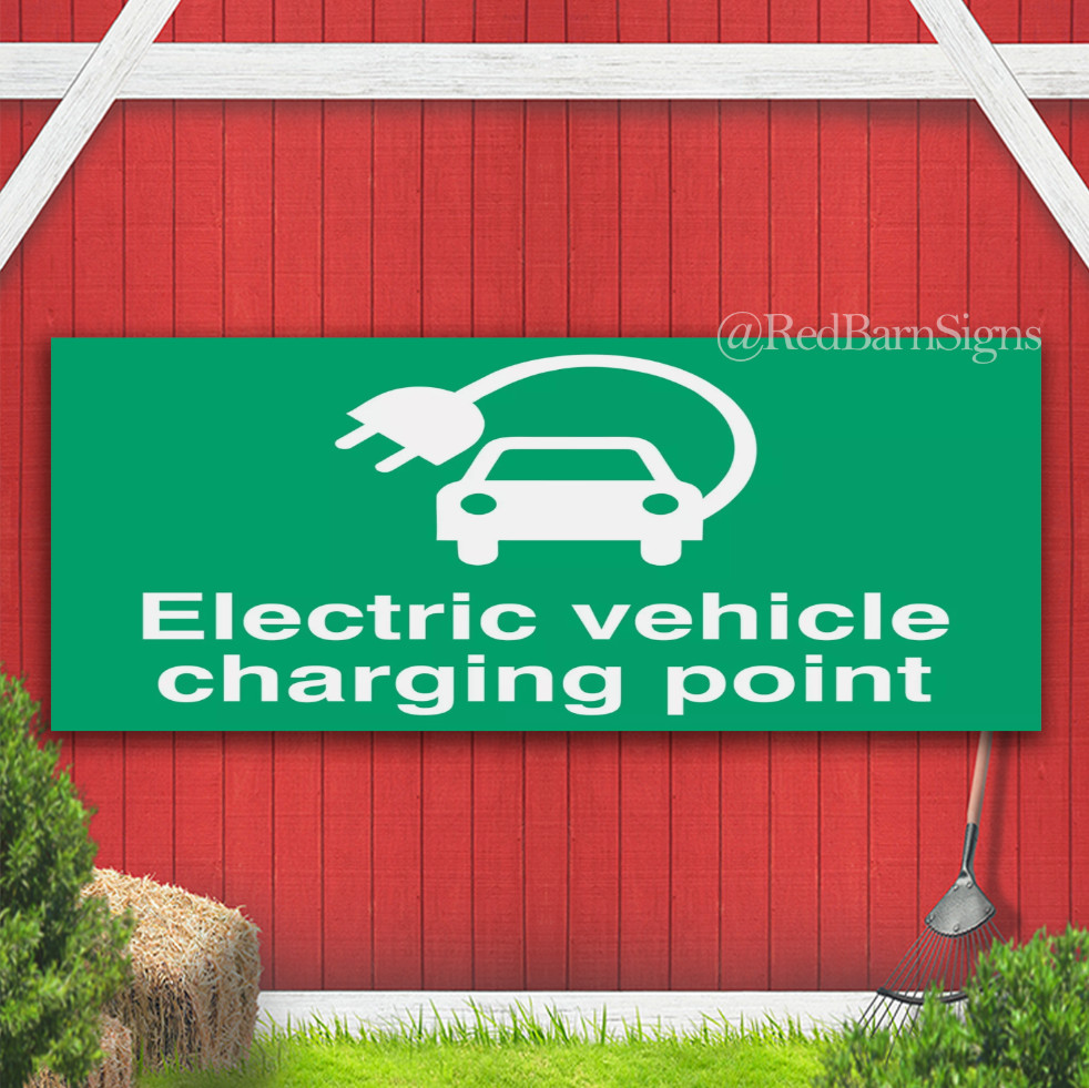 ELECTRIC VEHICLE CHARGING POINT BANNER SIGN – MANY SIZES