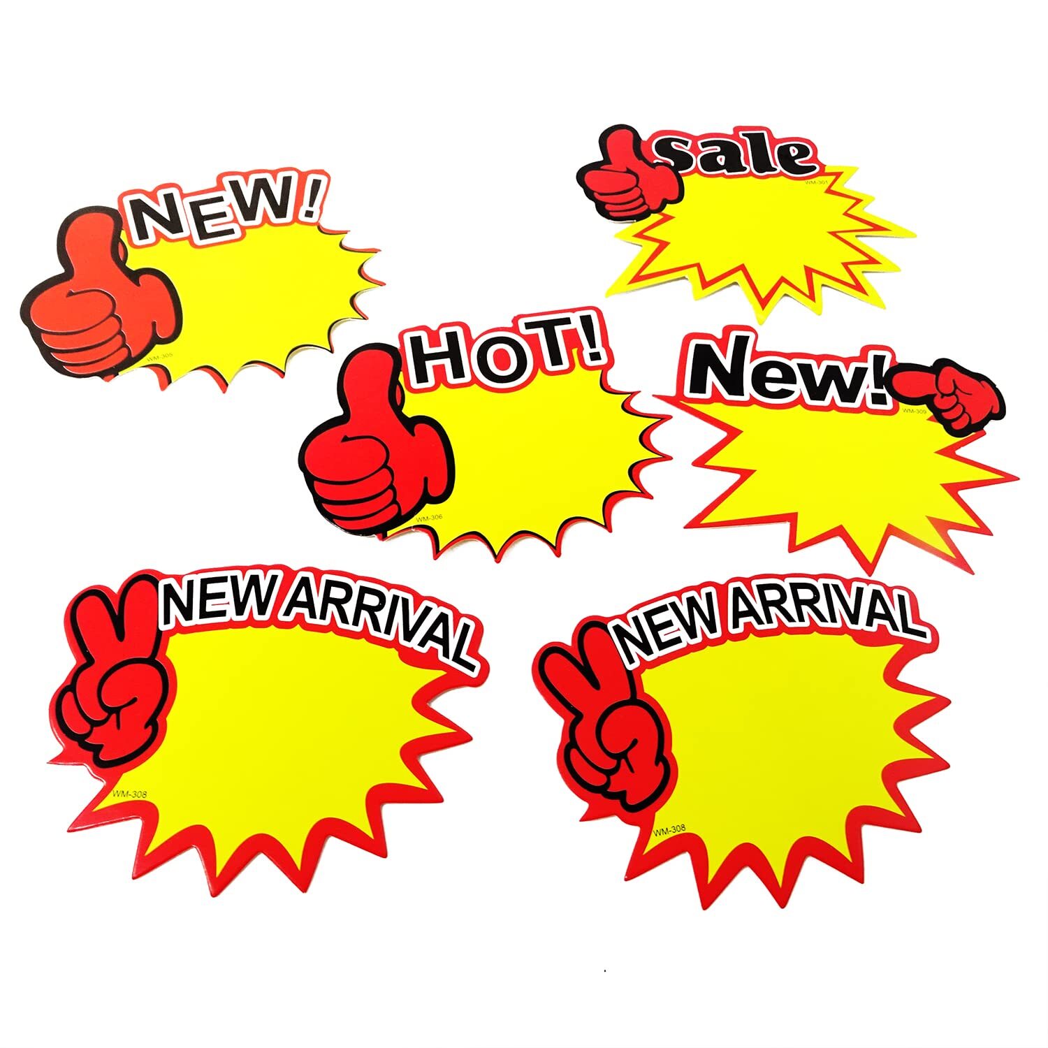 150 Pack Starburst Sign Cards Price Tags for Retail Store Party Favors Yard Sale