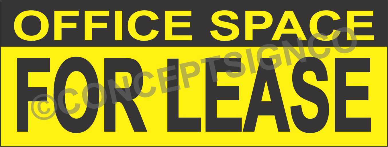 2’X5′ OFFICE SPACE FOR LEASE BANNER Outdoor Sign Real Estate Property Business
