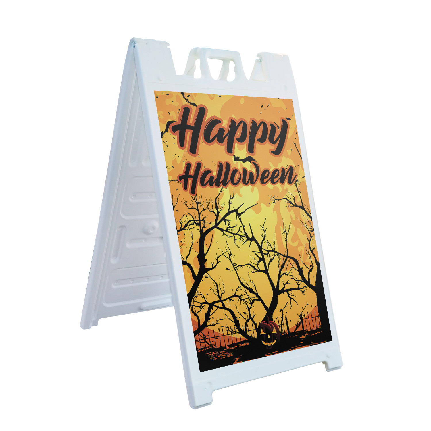 Happy Halloween Heavy Duty A-Frame Sidewalk Sign Seasonal Decor Festive Signage