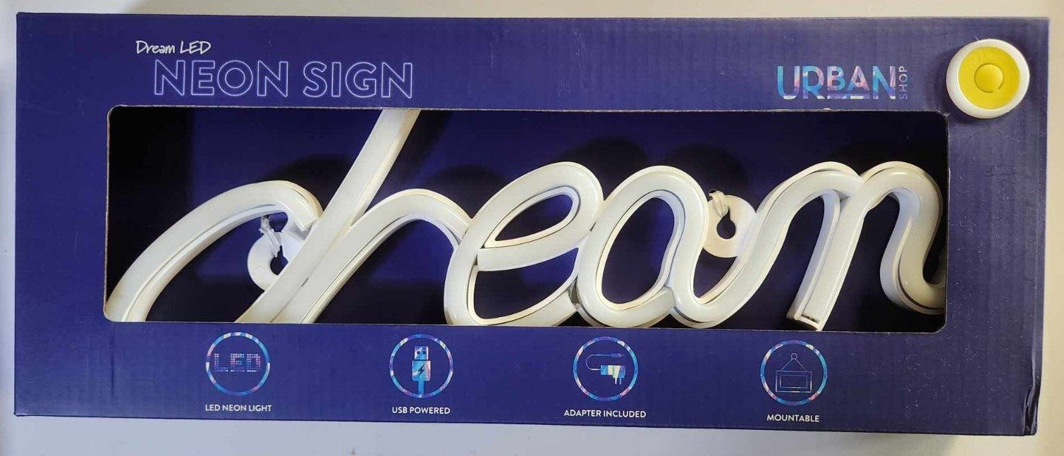 DREAM Urban Shop LED Neon Sign 13.78″ W x 4.64″ H