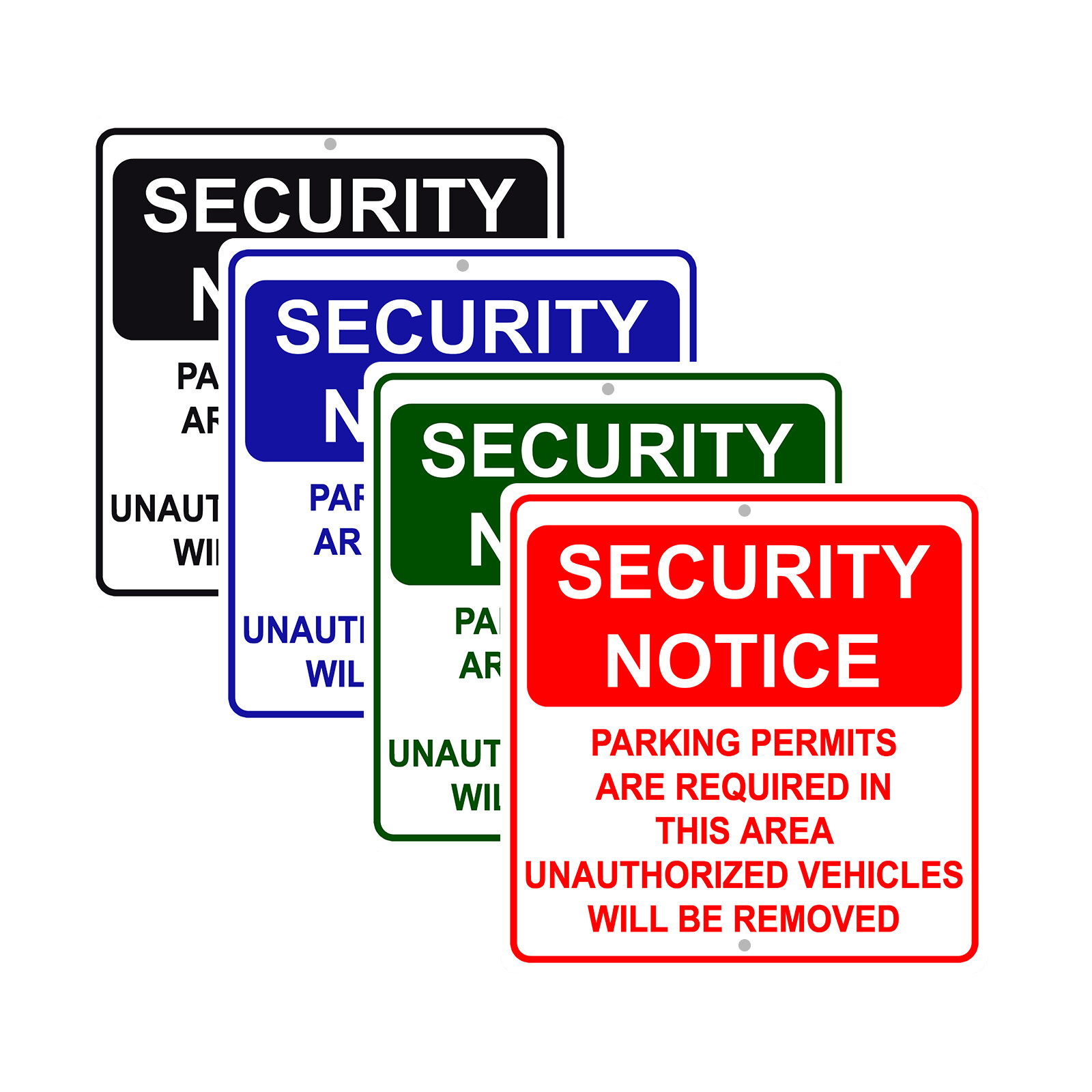 Parking Permits Are Required In This Area 12″x12″ Novelty Aluminum Metal Sign