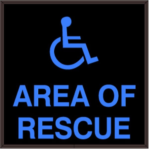 Signal-Tech 38757 SBL1212B-915/120-277VAC AREA OF RESCUE w/Handicap Symbol