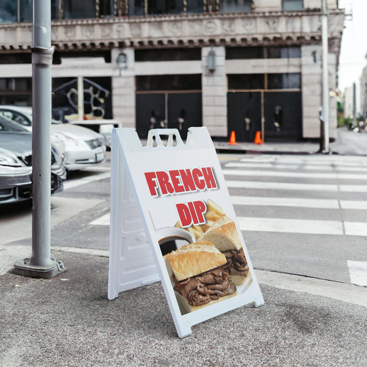 A-frame Sidewalk French Dip 24″ x 36″ Double Sided A-Frame Sidewalk Sign