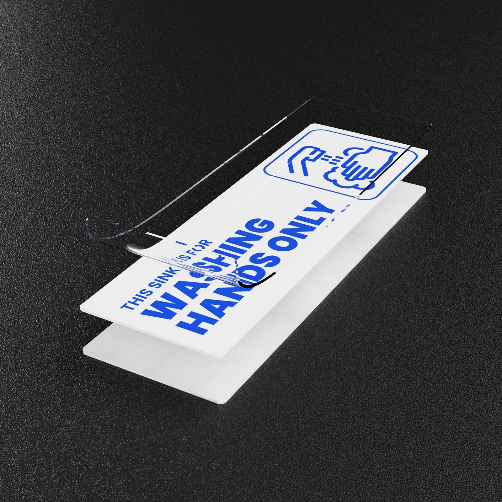 Hand Wash Only Sign – Sink Label | Foodservice Compliant | Easy Peel & Sti