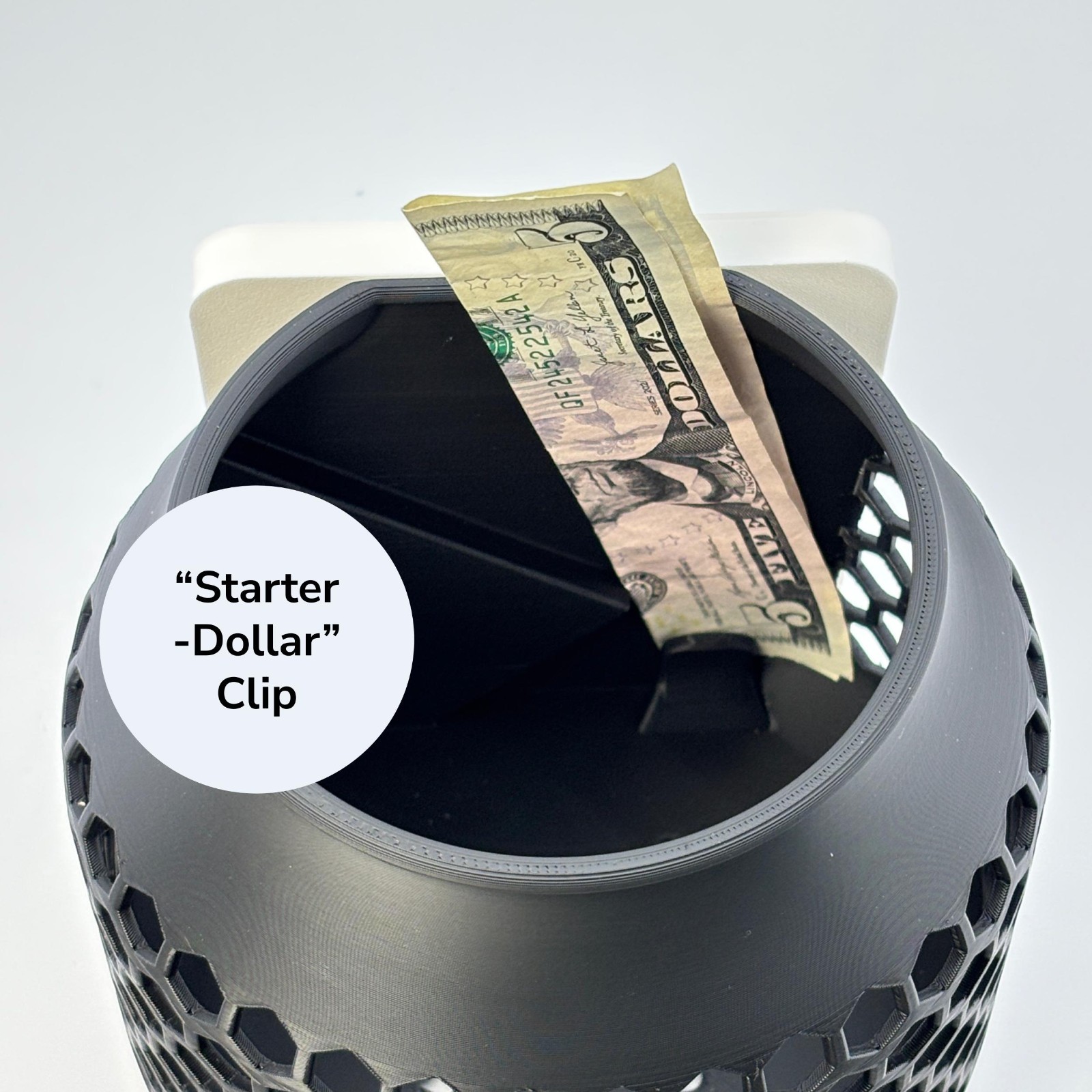 Compact Tip Jar – Cash & Digital Tipping with Business Card Holder -Artfare Mini
