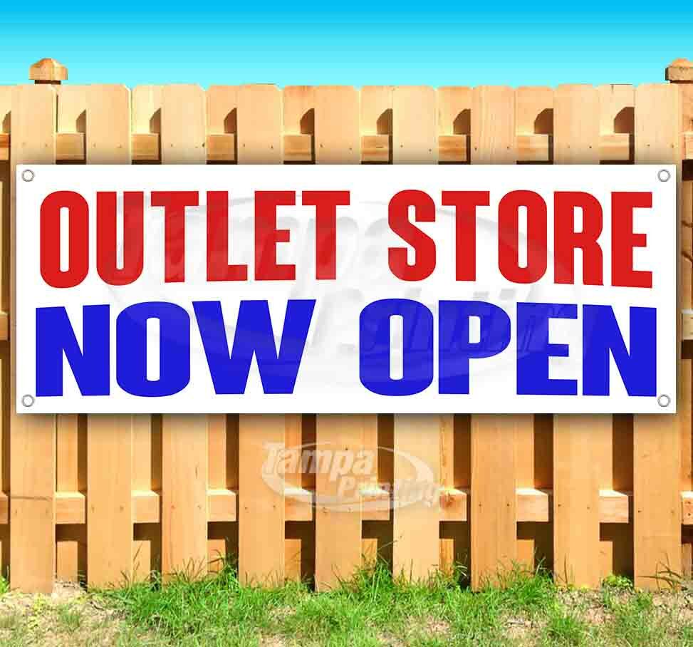 OUTLET STORE NOW OPEN Advertising Vinyl Banner Flag Sign Many Sizes RESTAURANT