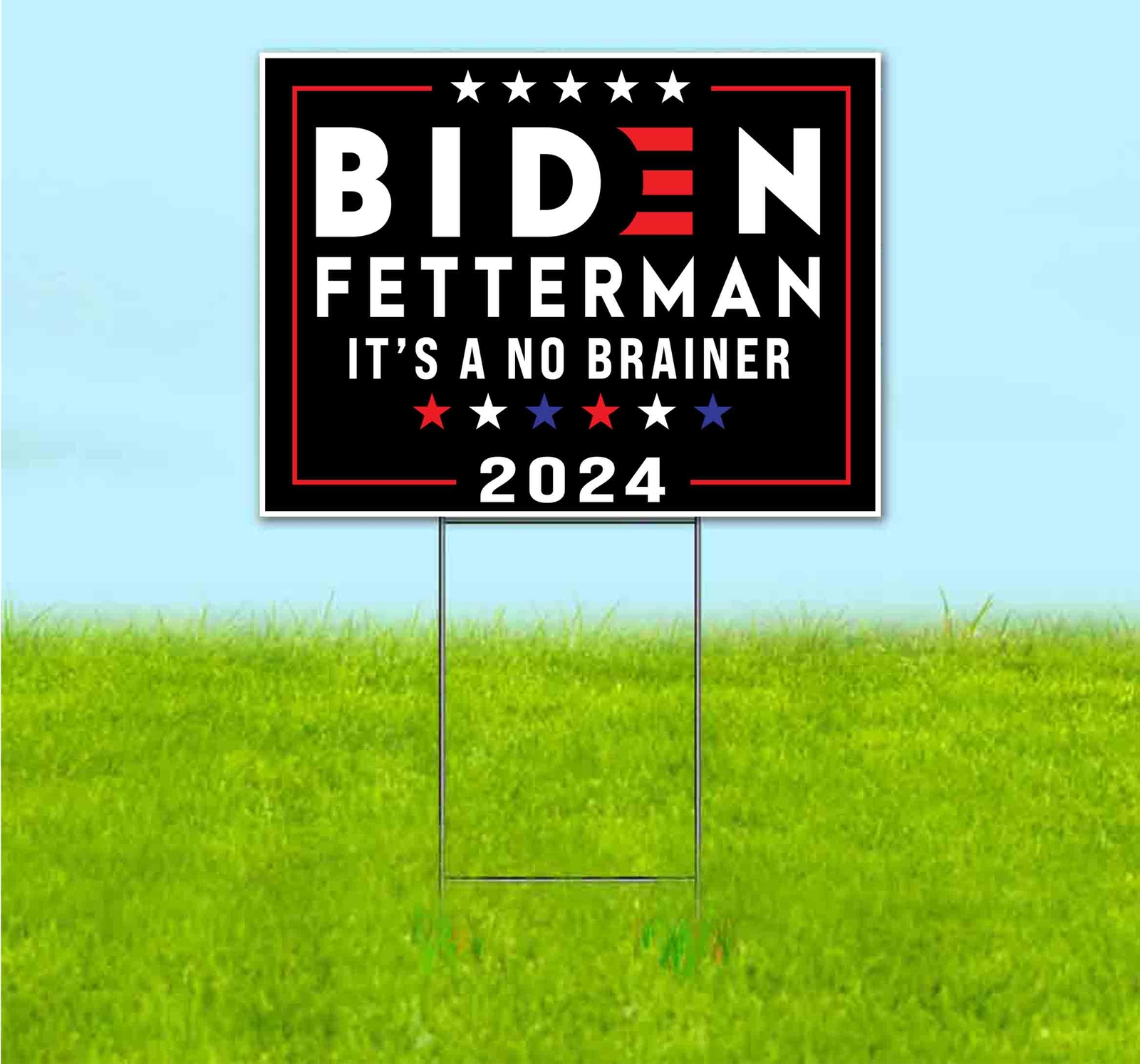 BIDEN FETTERMAN 2024 18×24 Yard Sign Bandit Lawn Advertising POLITICAL ELECTION