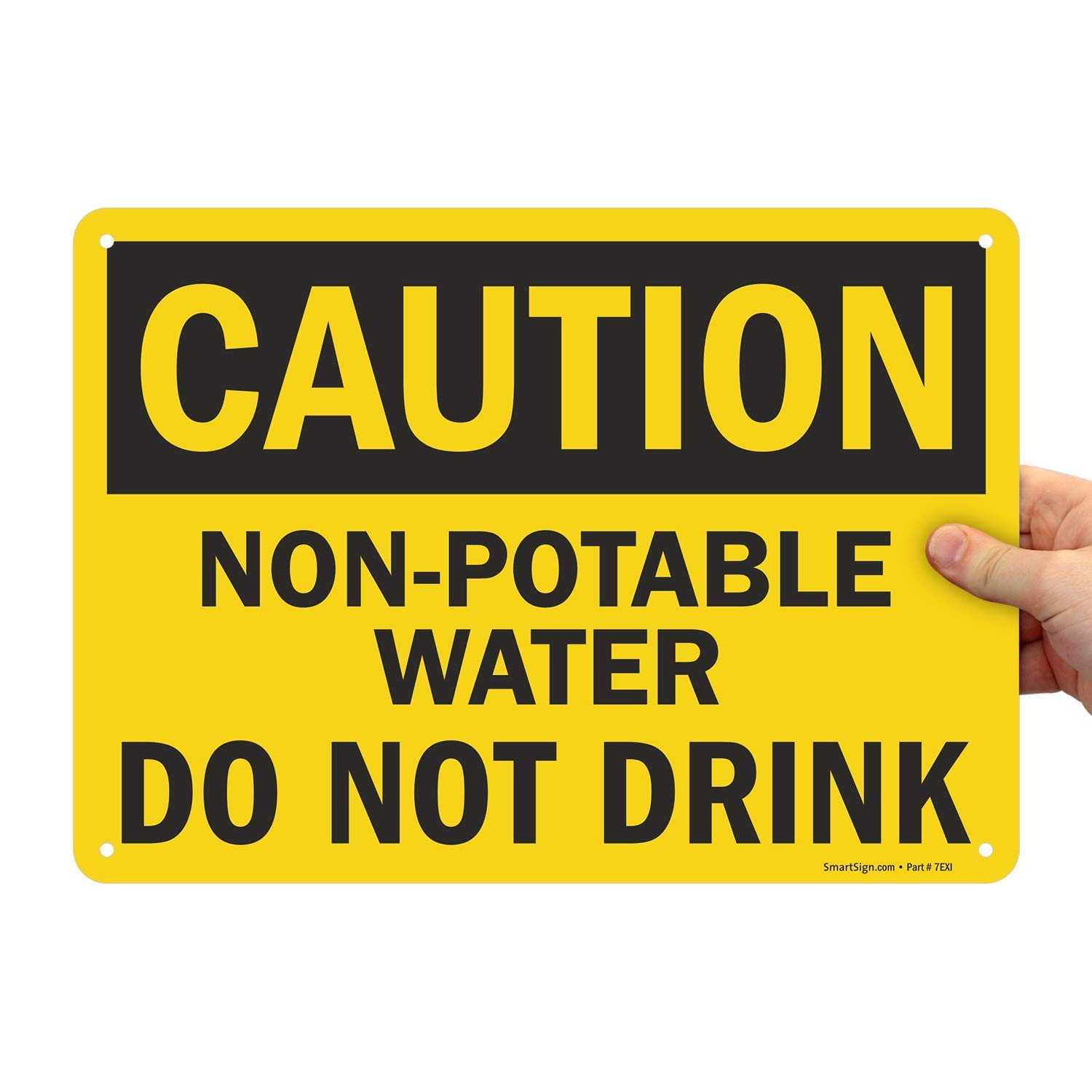 1 PCS 10×14 Inch Caution NonPotable Water Do Not Drink Sign Aluminum Metal