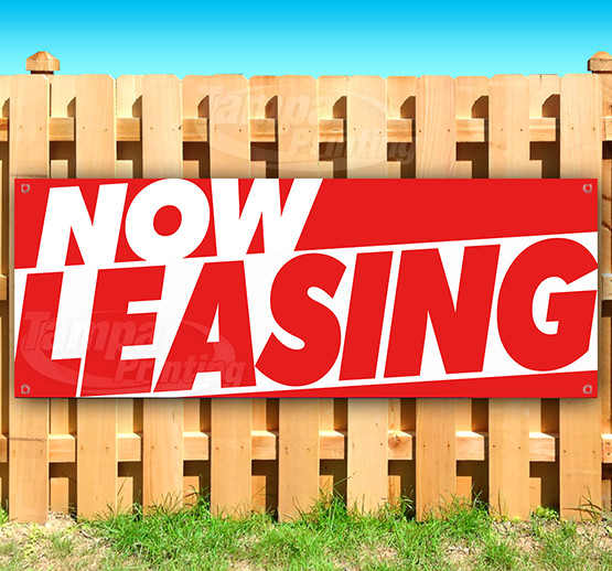 NOW LEASING Advertising Vinyl Banner Flag Sign Many Sizes USA