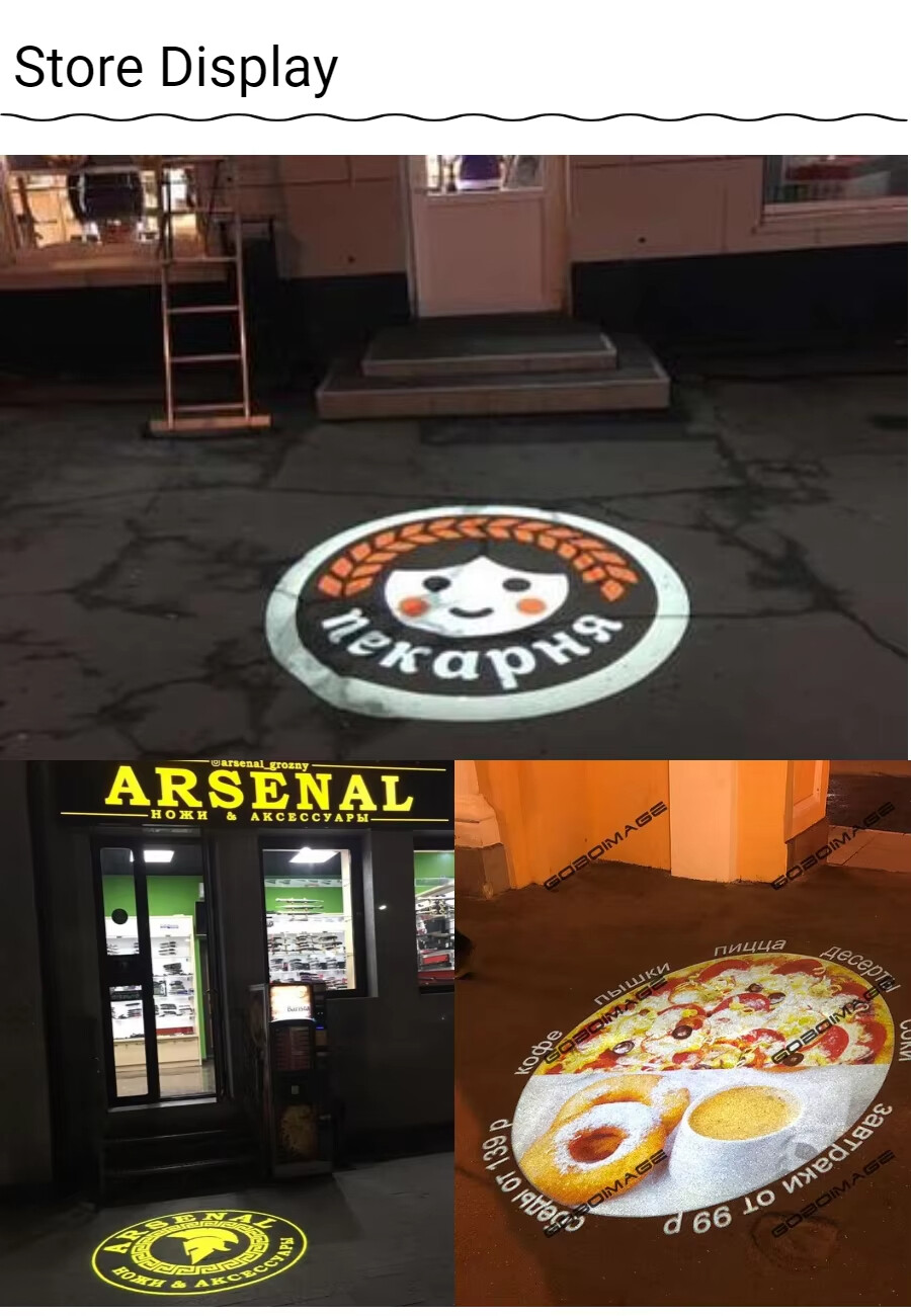 110W Embedded Custom Insert Gobo Logo Projector Lamp Indoor Home Store AD Signs