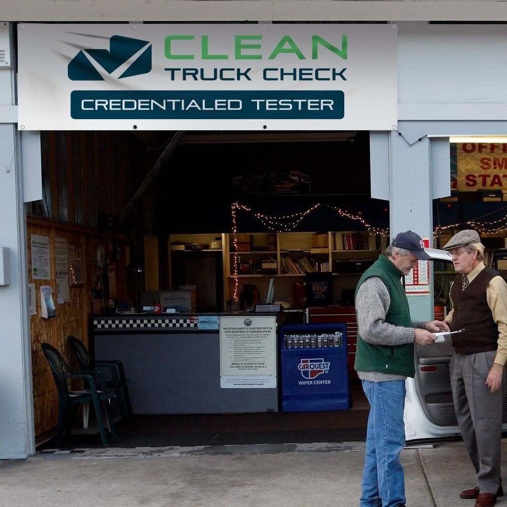 CLEAN TRUCK CHECK Credentialed Tester Banner – 3×10 Foot Vinyl Sign with…