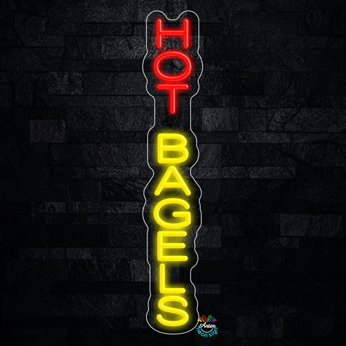Hot Bagels LED Neon Sign 5″L x 27″H #32376