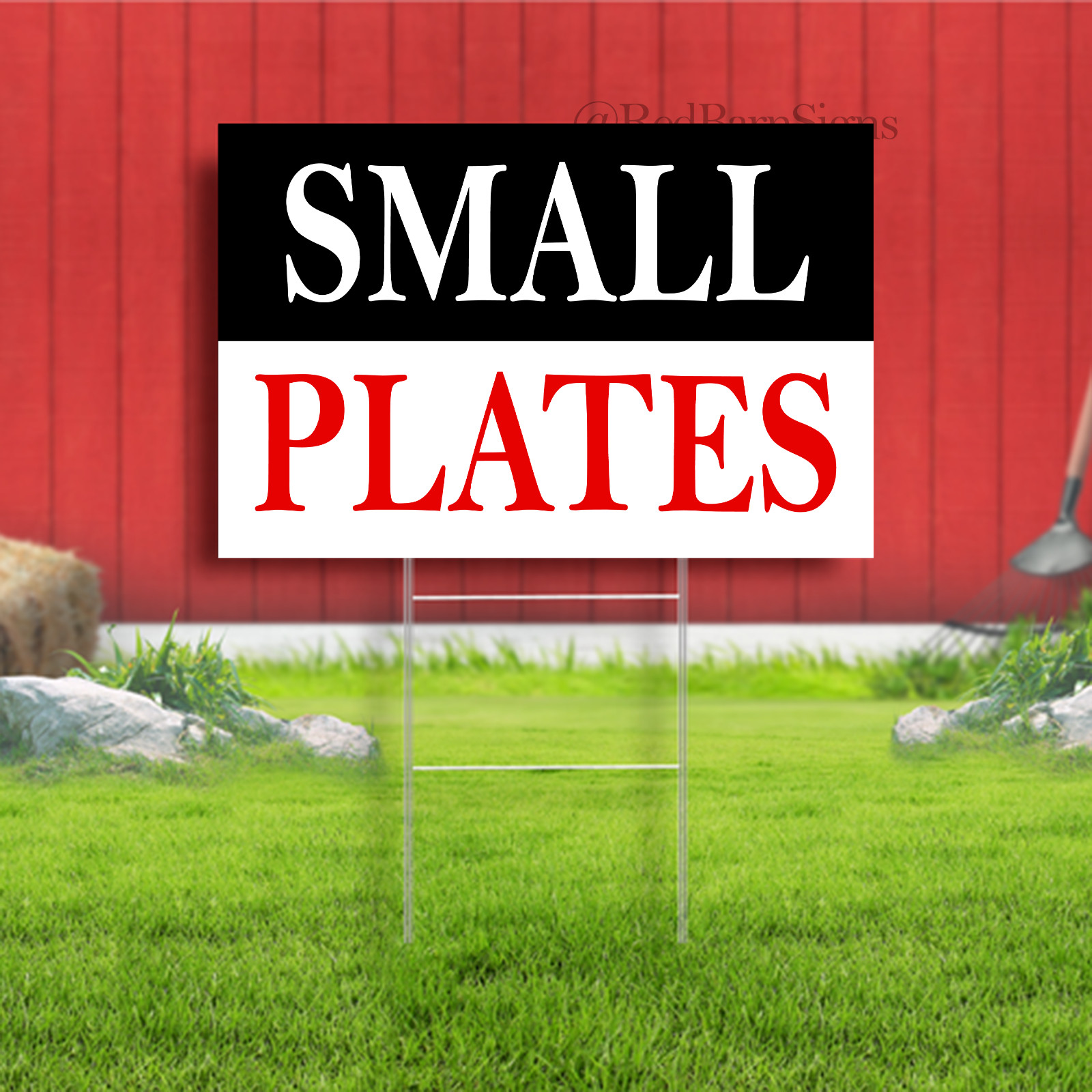Small Plates Indoor Outdoor Yard Sign