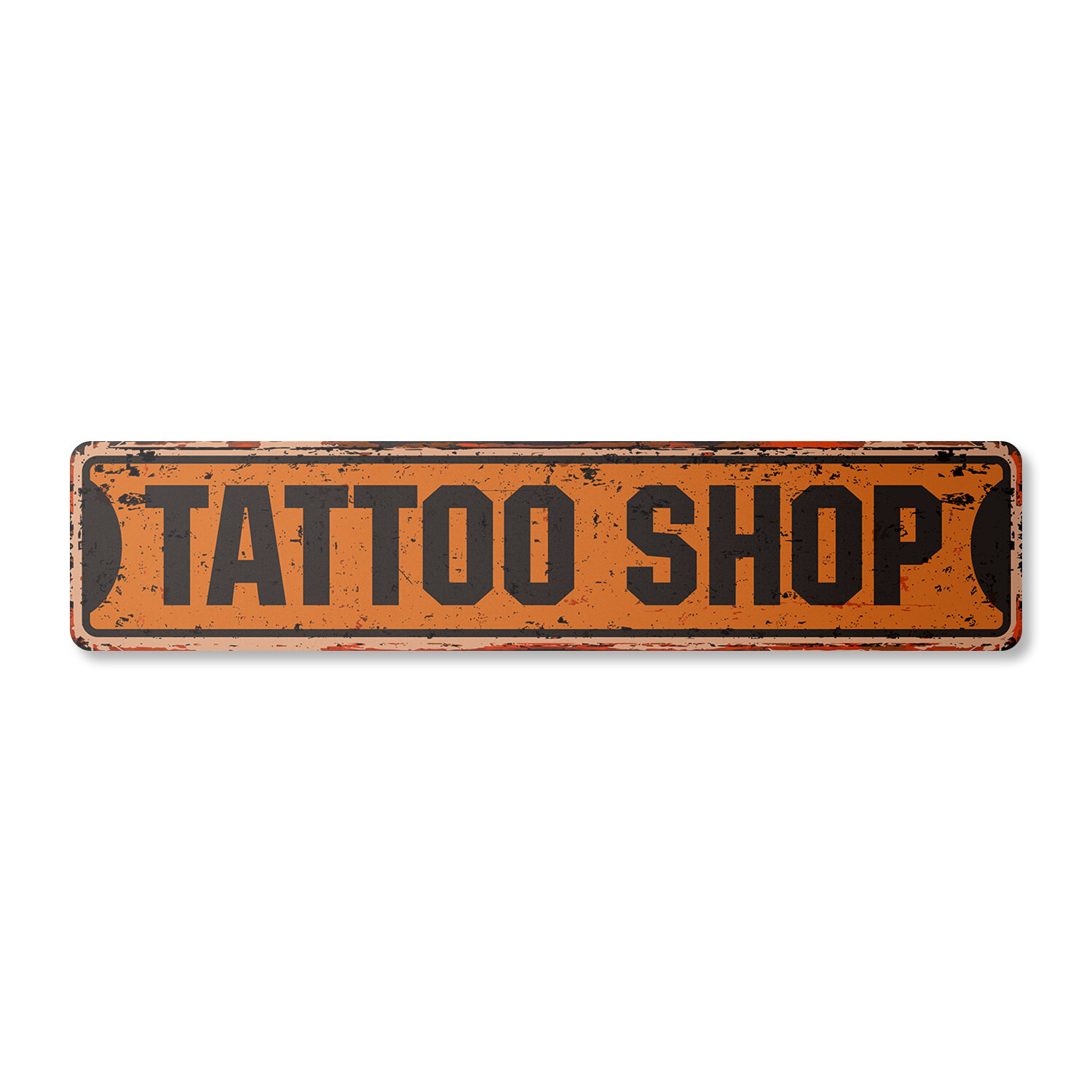 TATTOO SHOP Vintage Street Sign Metal Plastic news tattoos ink guns