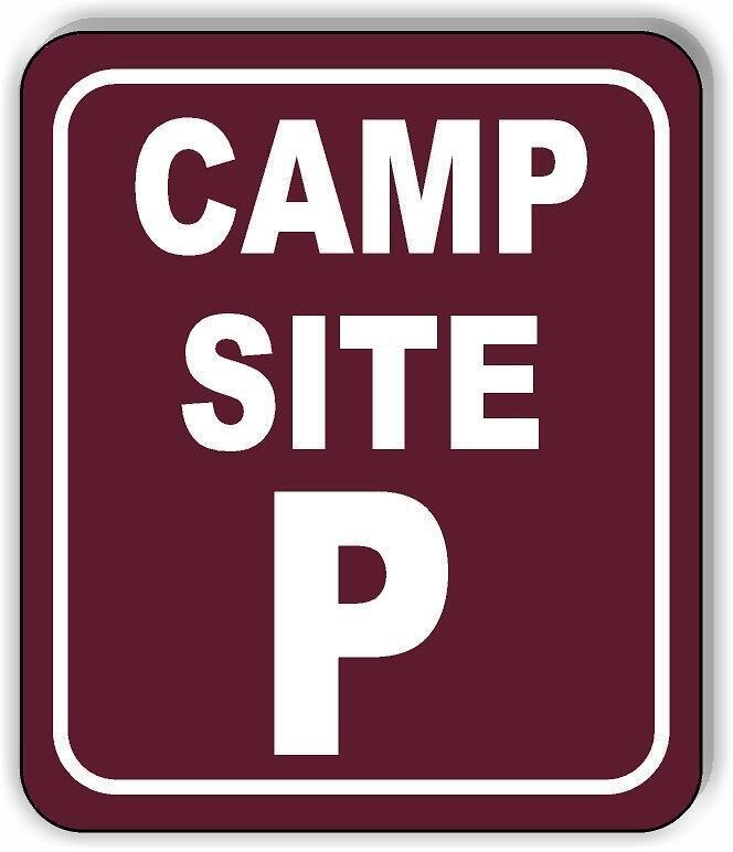 Camp Site P Camping Aluminum Composite Sign